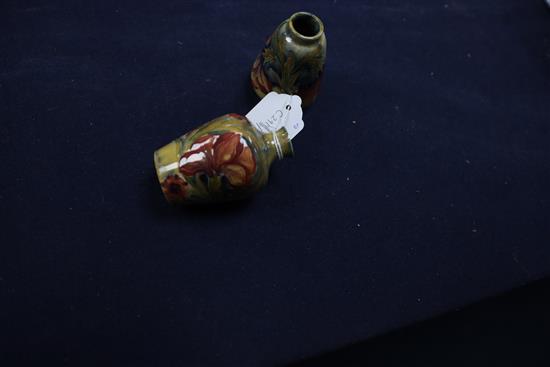 Two Moorcroft Spanish pattern miniature vases, c.1910-18,